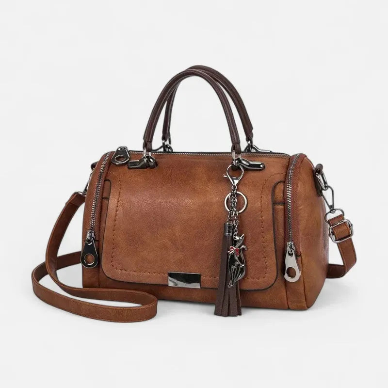 Sac à main bandoulière vintage multipoches à rabat Suzanne