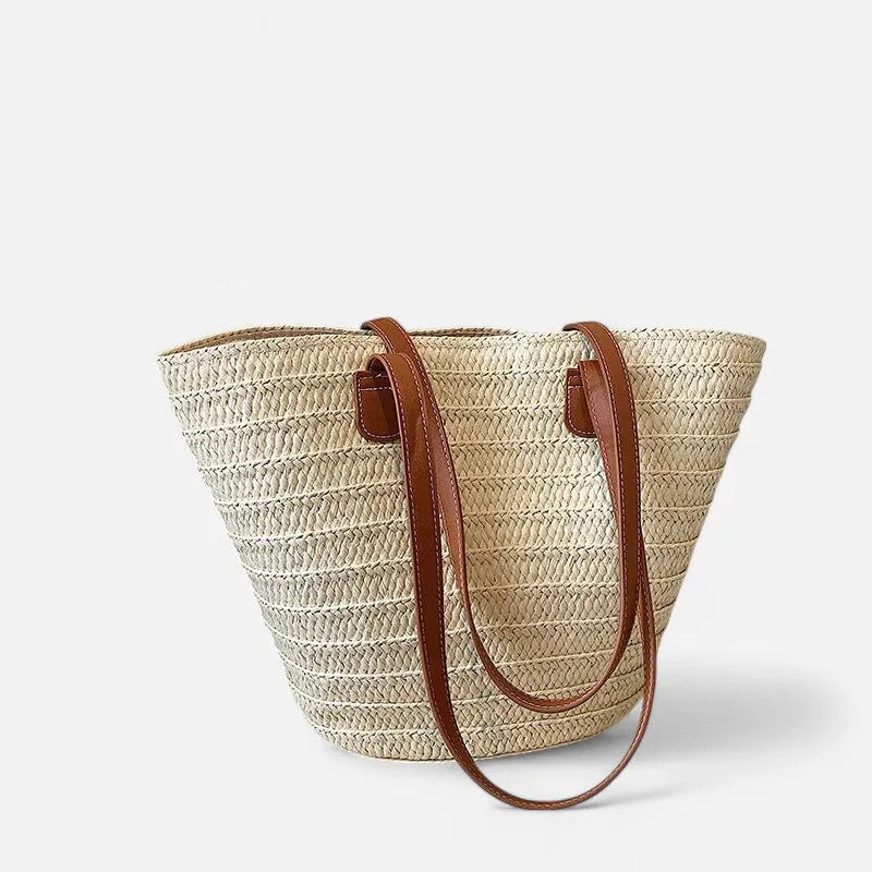 Sac à main cabas en paille Salomé