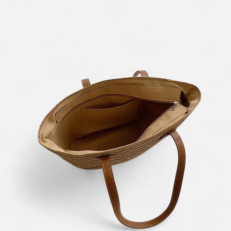 Sac à main cabas en paille Salomé