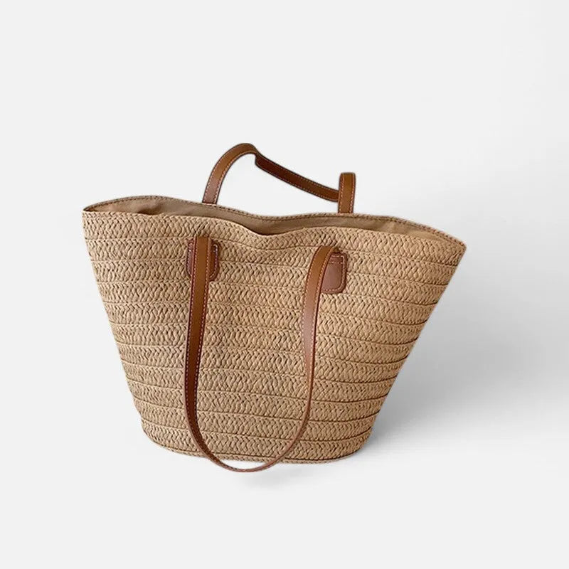 Sac à main cabas en paille Salomé