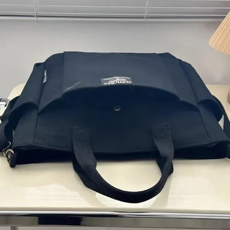 Sac à main cabas en toile multipoches à bandoulière Léa