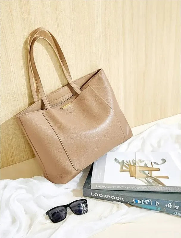 Sac à main cabas grande poches avant et arrière Céleste