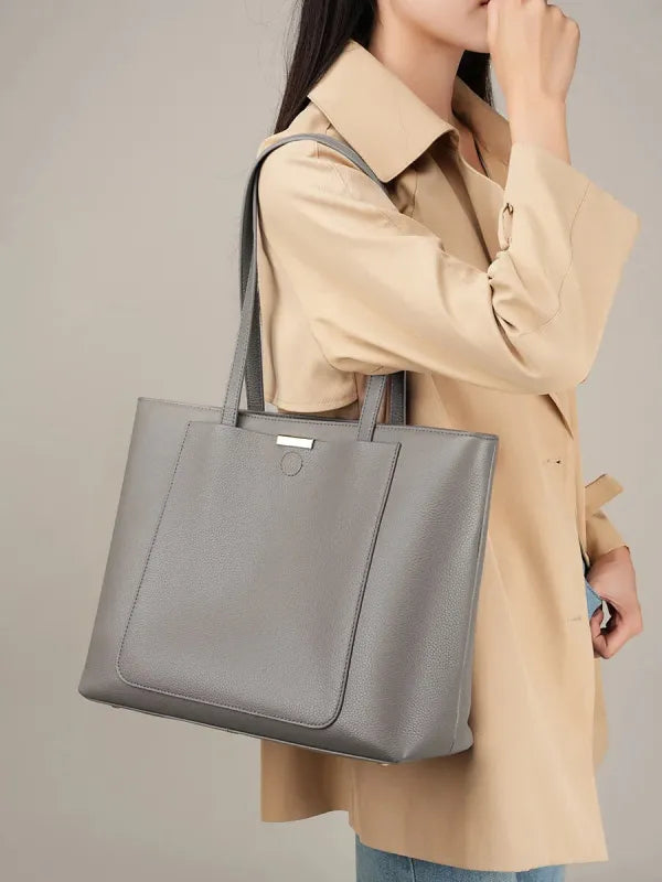 Sac à main cabas grande poches avant et arrière Céleste