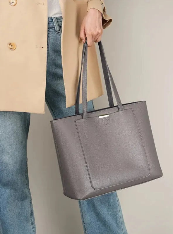 Sac à main cabas grande poches avant et arrière Céleste