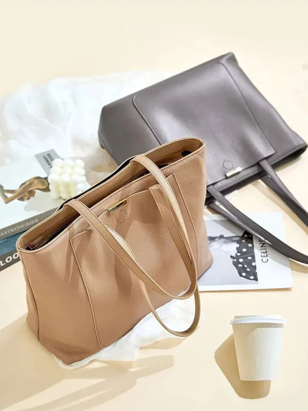 Sac à main cabas grande poches avant et arrière Céleste