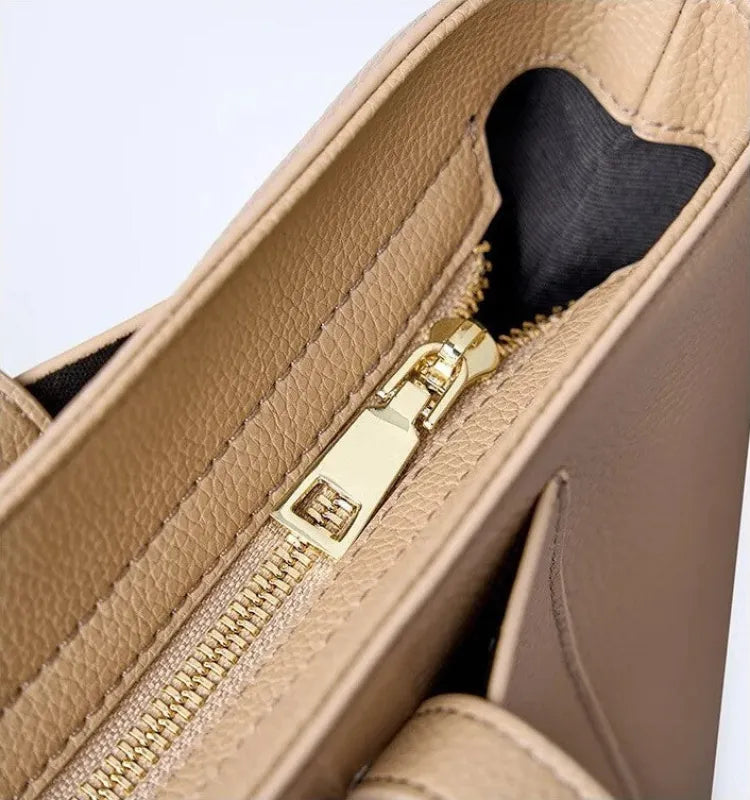 Sac à main cabas grande poches avant et arrière Céleste