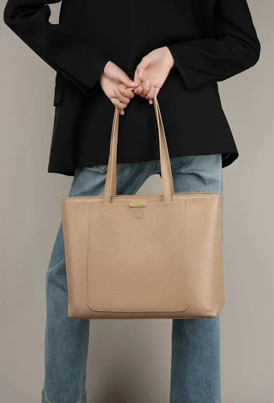 Sac à main cabas grande poches avant et arrière Céleste