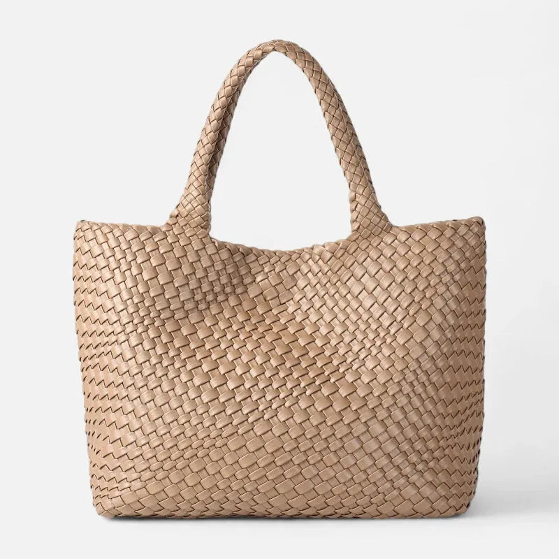 Sac à main cabas tréssé avec pochette assortie Sofia