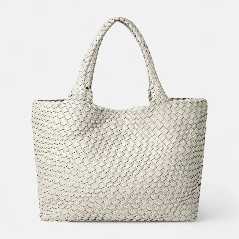 Sac à main cabas tréssé avec pochette assortie Sofia