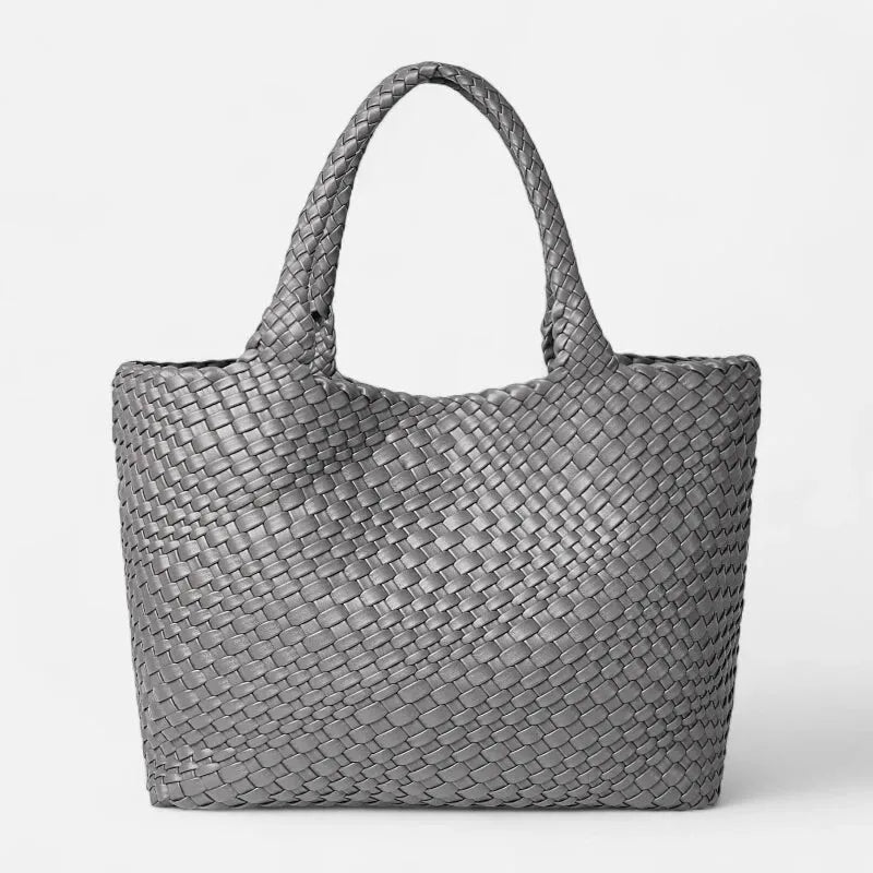 Sac à main cabas tréssé avec pochette assortie Sofia