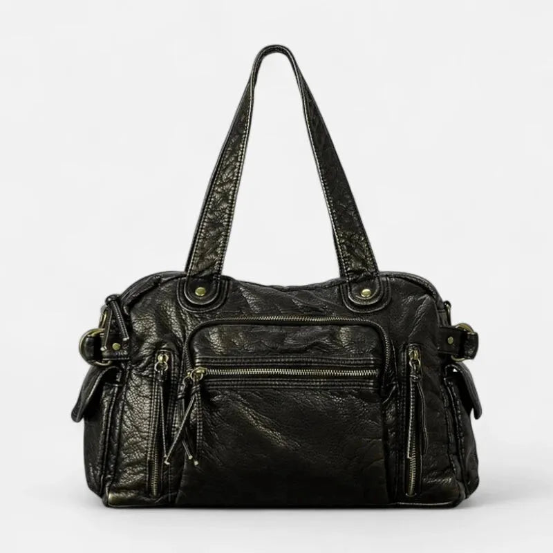 Sac à main de cours vintage multipoches à bandoulière Apolline