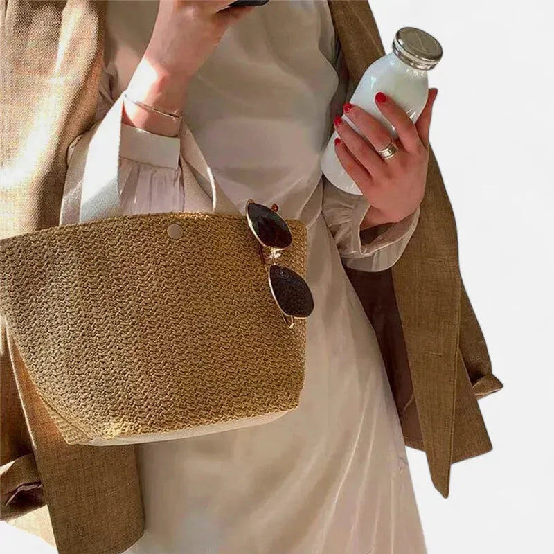 Sac à main en paille tressée Louna