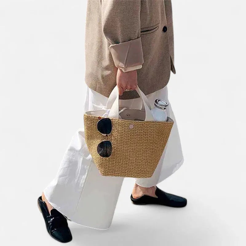 Sac à main en paille tressée Louna