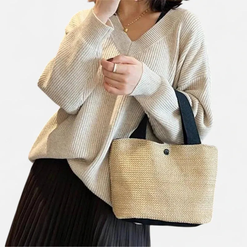 Sac à main en paille tressée Louna