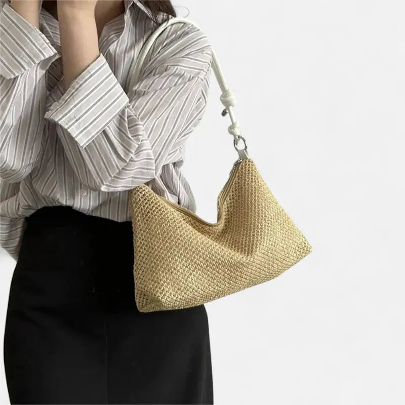 Sac à main hobo en paille Alia