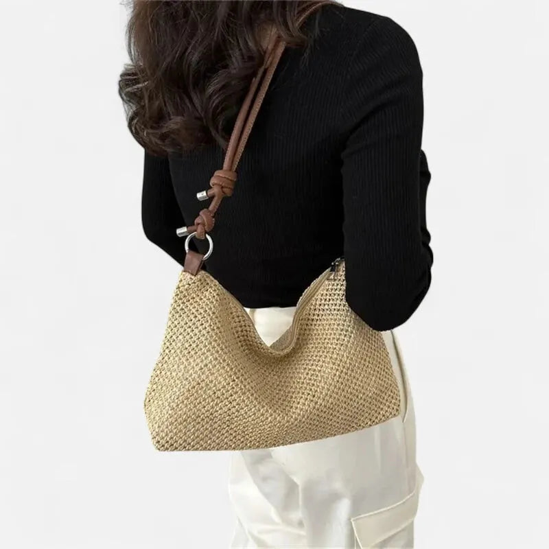 Sac à main hobo en paille Alia
