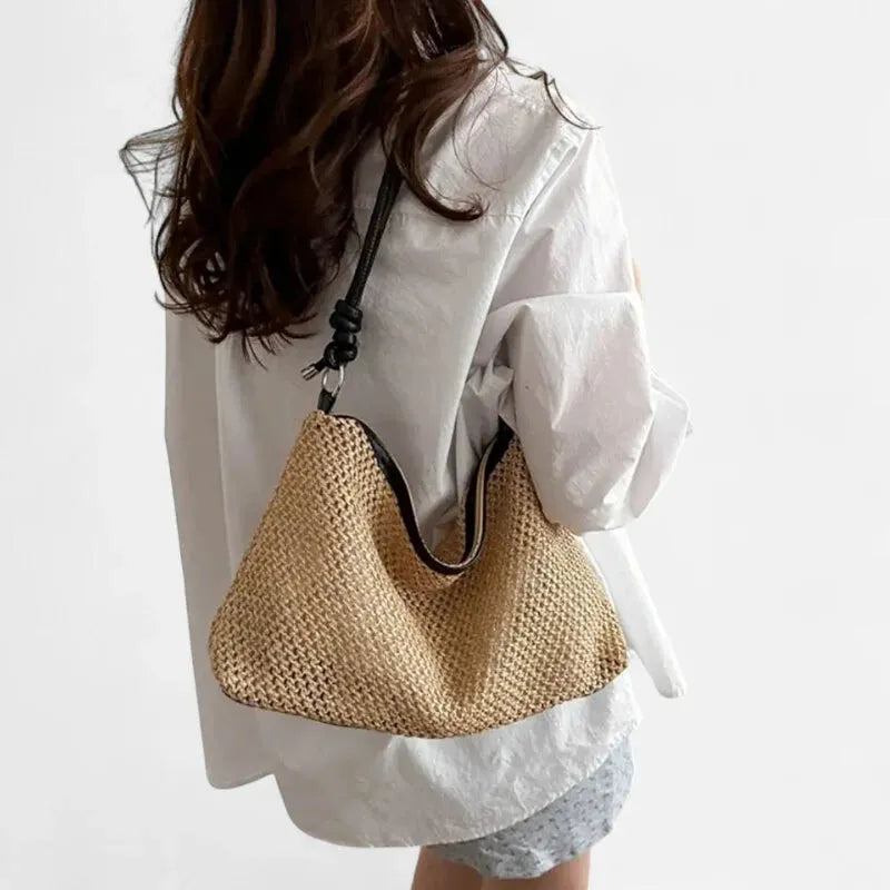 Sac à main hobo en paille Alia