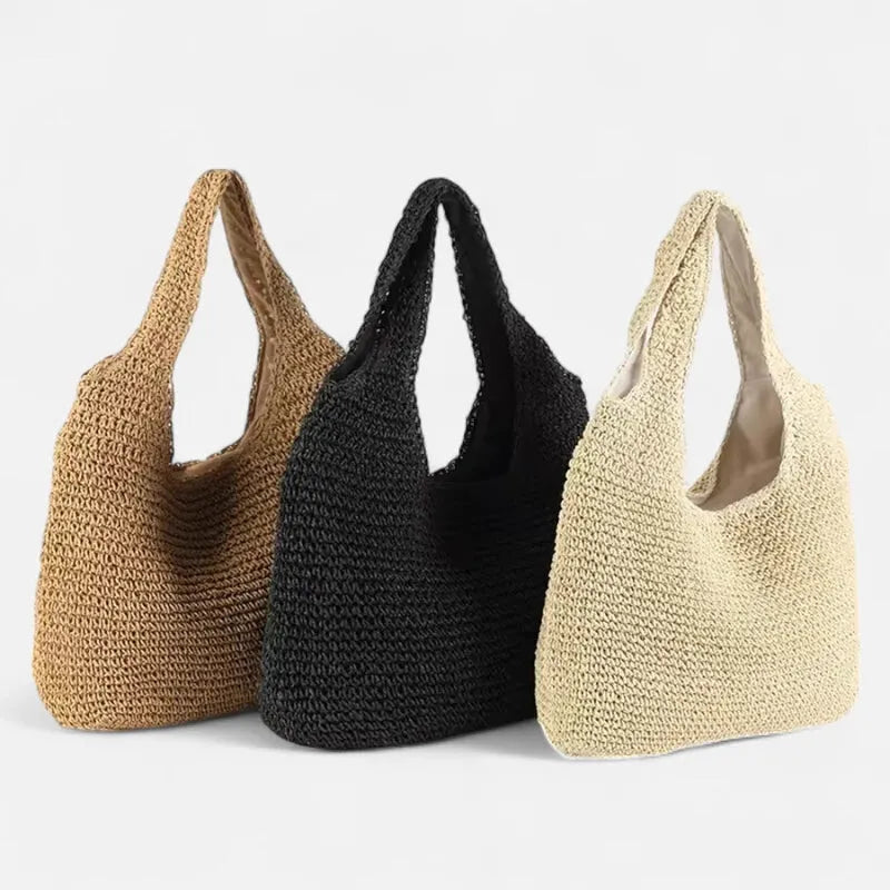 Sac à main hobo en paille Inès