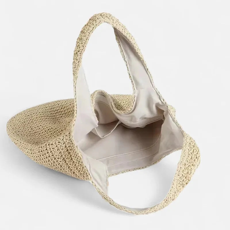 Sac à main hobo en paille Inès