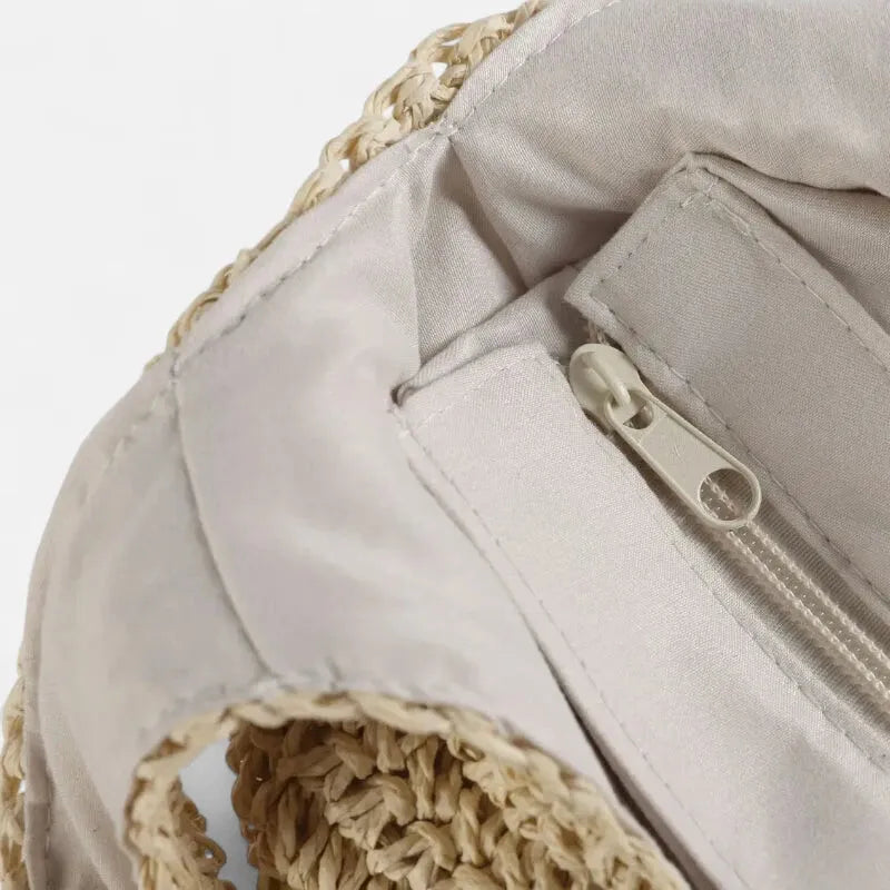 Sac à main hobo en paille Inès