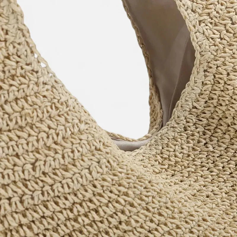 Sac à main hobo en paille Inès