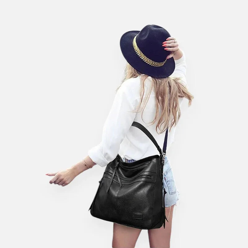 Sac à main hobo multipoches à bandoulière Eléna
