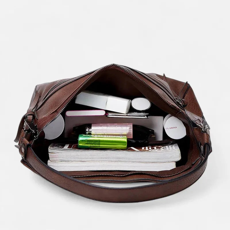 Sac à main hobo multipoches à bandoulière Eléna