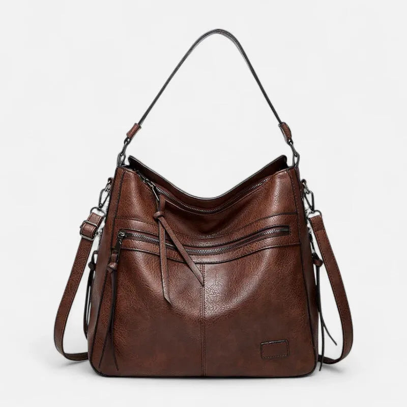 Sac à main hobo multipoches à bandoulière Eléna