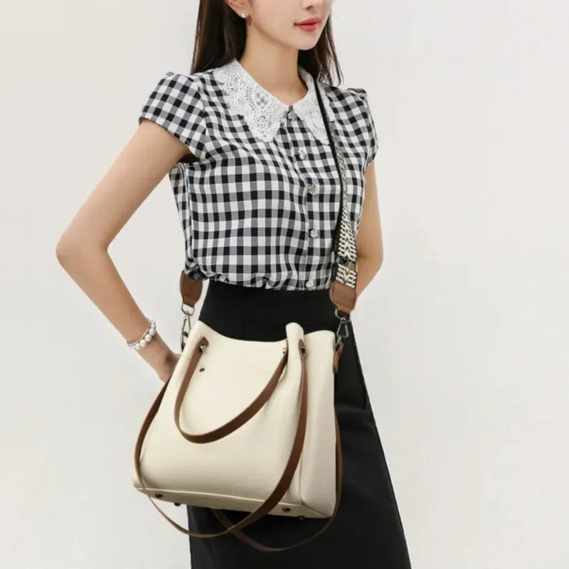 Sac à main seau double porté à bandoulière Clara