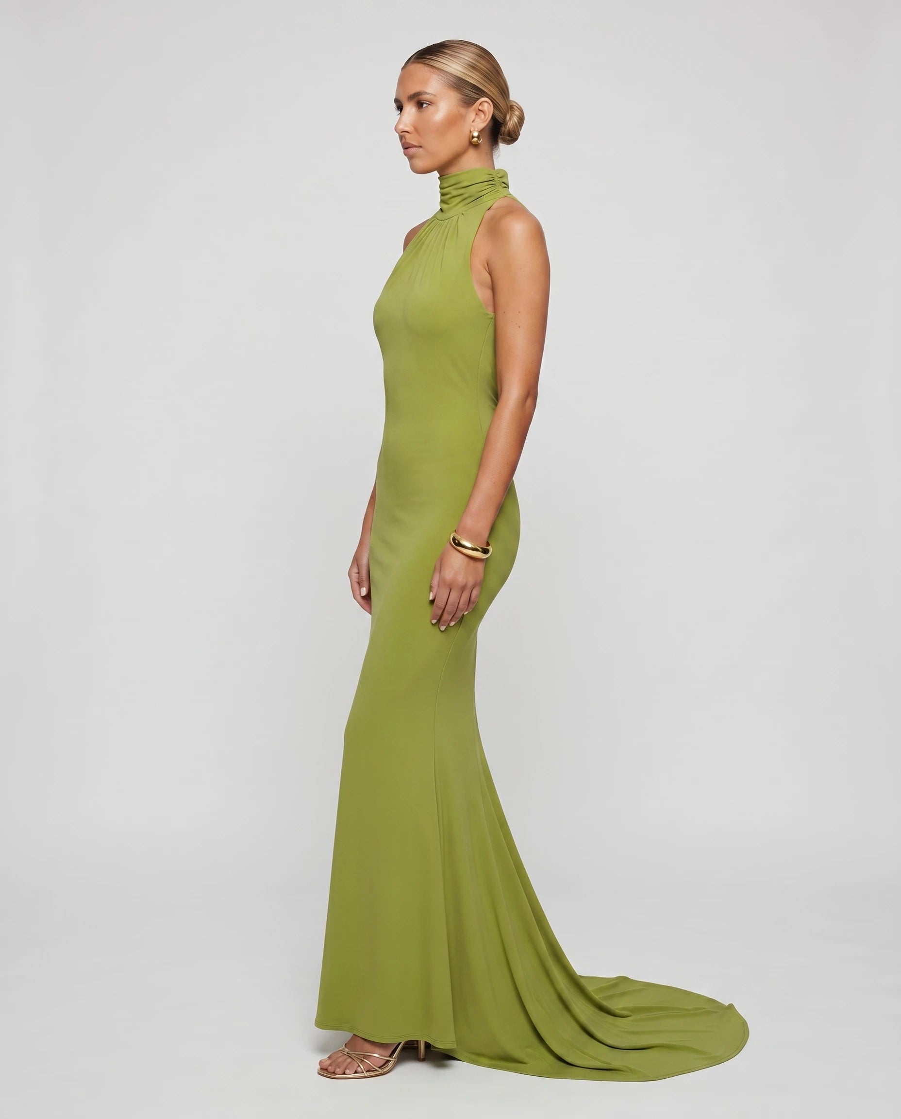Robe longue sirène en jersey — profil