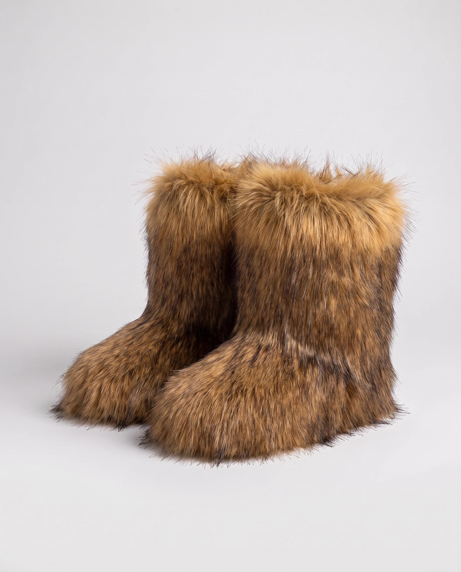 Boots moelleuses en fausse fourrure Fanette — Marron, packshot vue complémentaire