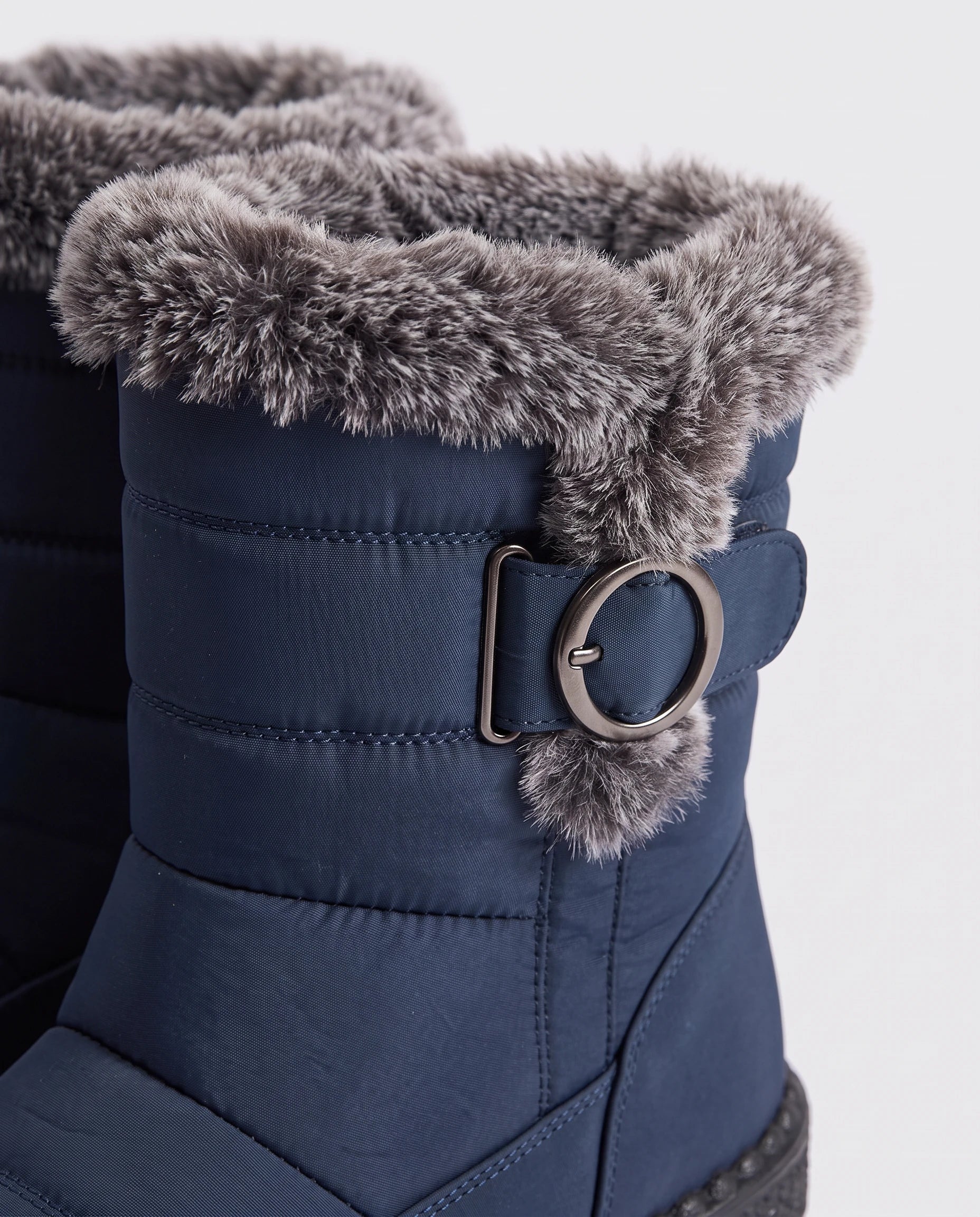 Bottes de neige matelassées imperméables Astride — Bleu Marine, packshot vue complémentaire