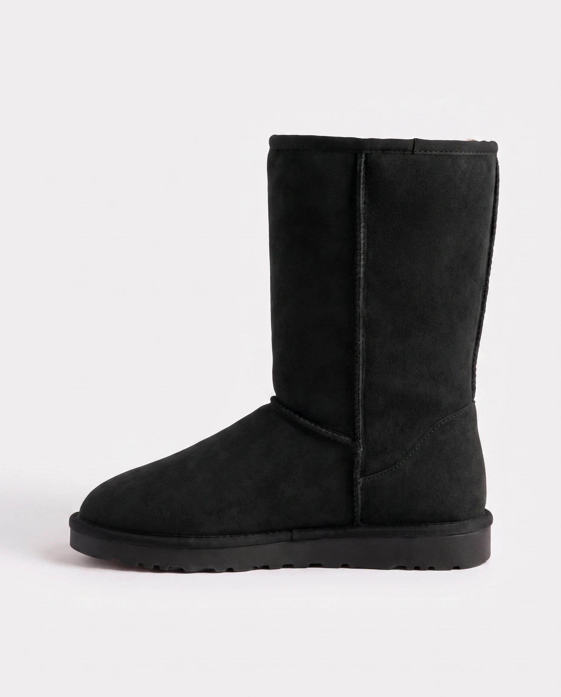 Bottes de neige classiques en suédine Gersande — Noir, packshot vue complémentaire