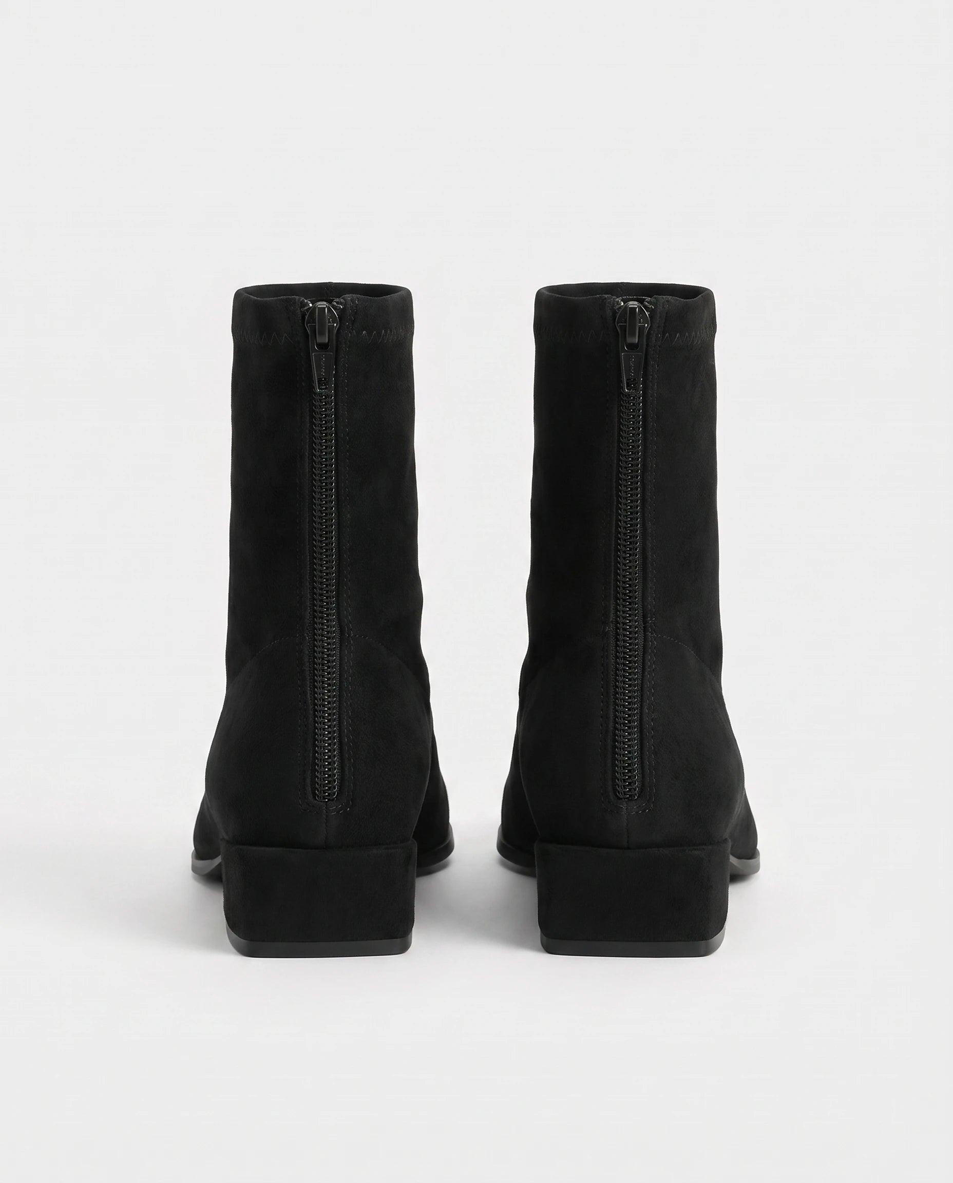 Bottines chaussette plates à bout pointu Célinie — Noir, packshot vue complémentaire