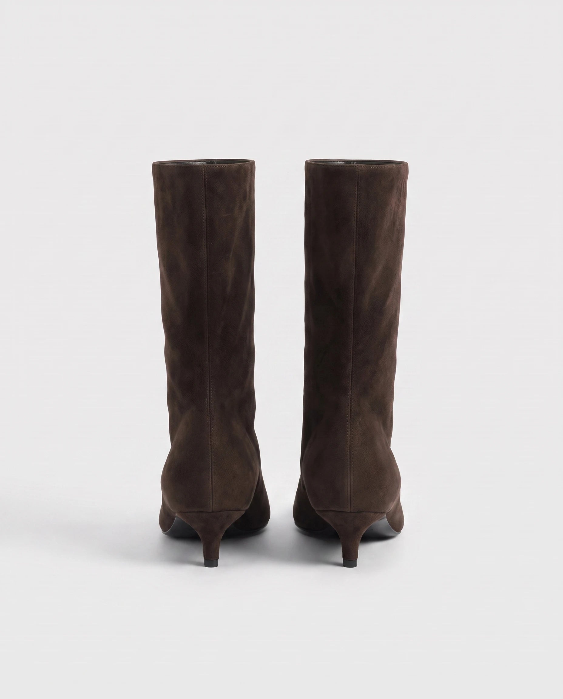 Bottines pointues à talon kitten Nathalène — Café, packshot vue complémentaire