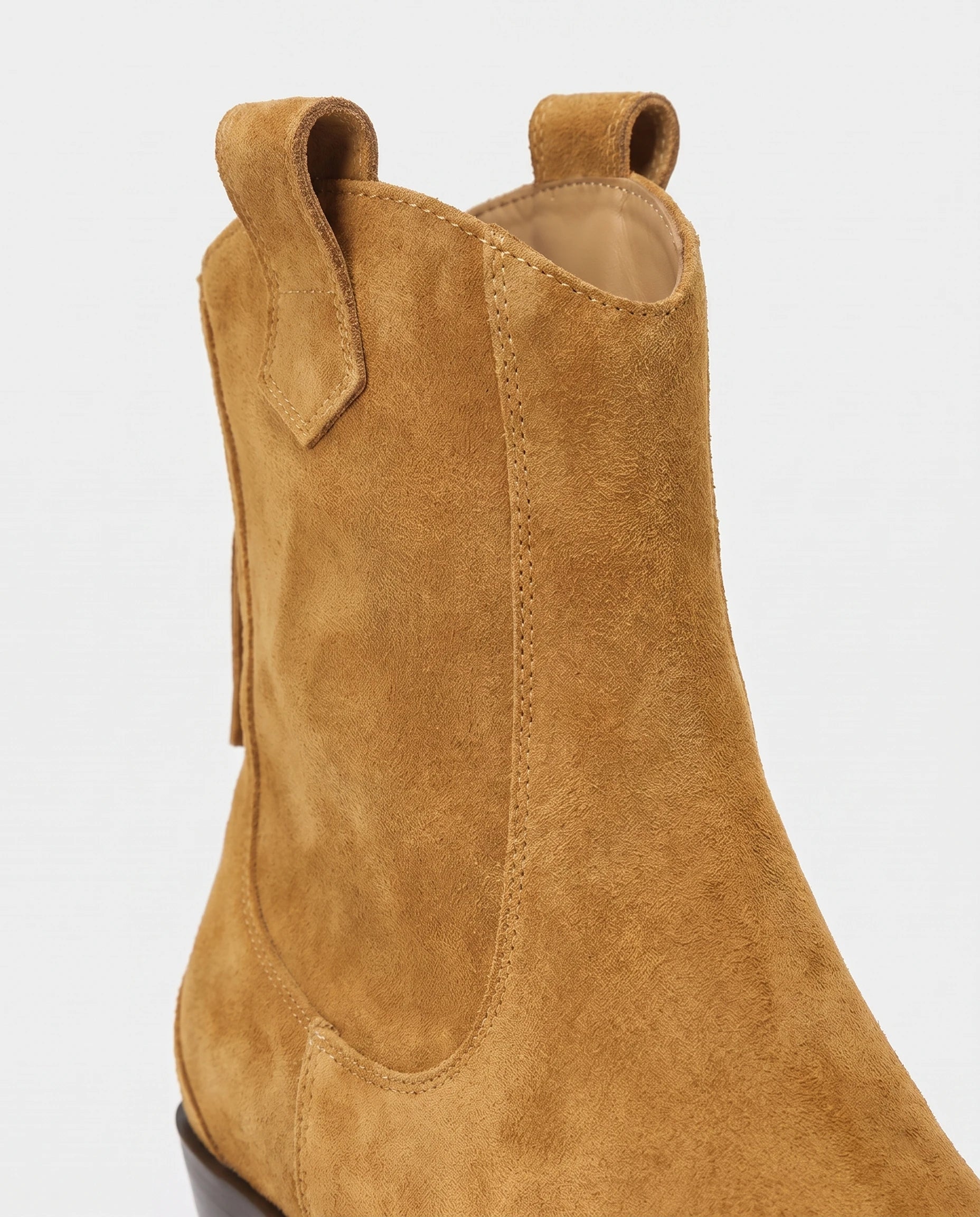 Bottines western en suédine Quiterie — Camel, packshot vue complémentaire