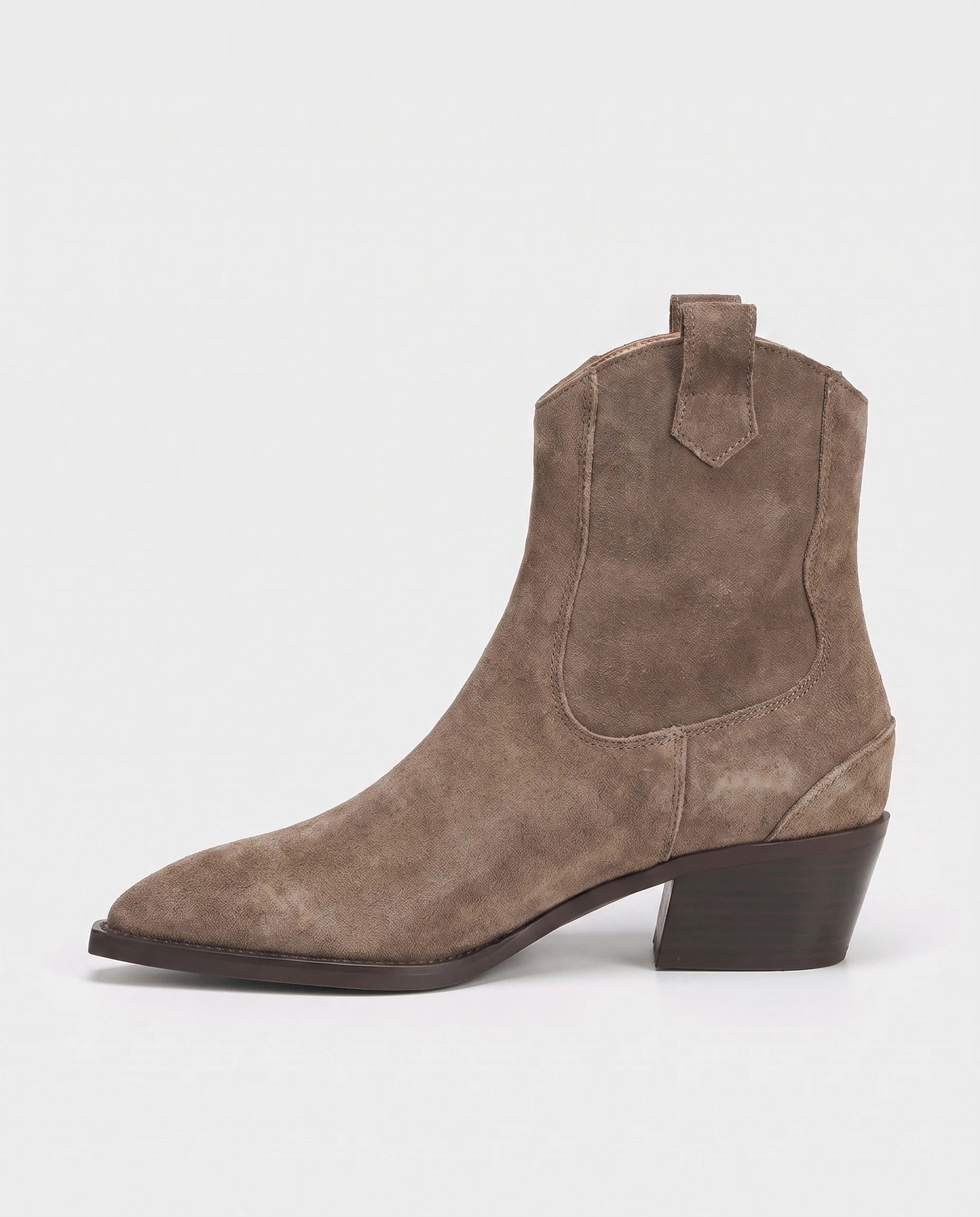 Bottines western en suédine Quiterie — Taupe, packshot vue complémentaire