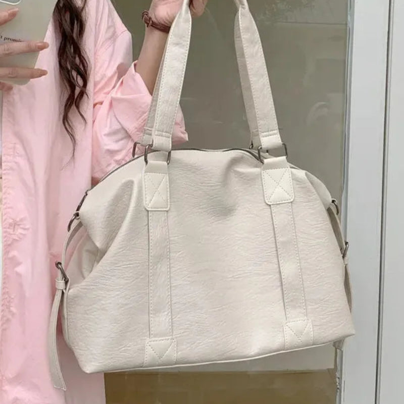 Grand sac à main bandoulière rétro de cours souple Louna