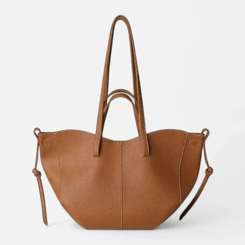 Grand sac à main cabas double porté avec sa pochette assortie Clara