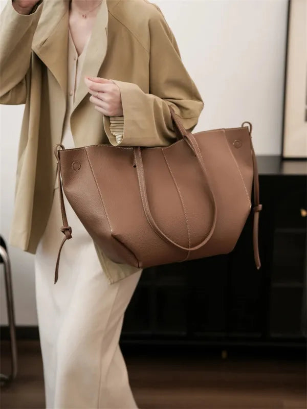 Grand sac à main cabas double porté Élodie