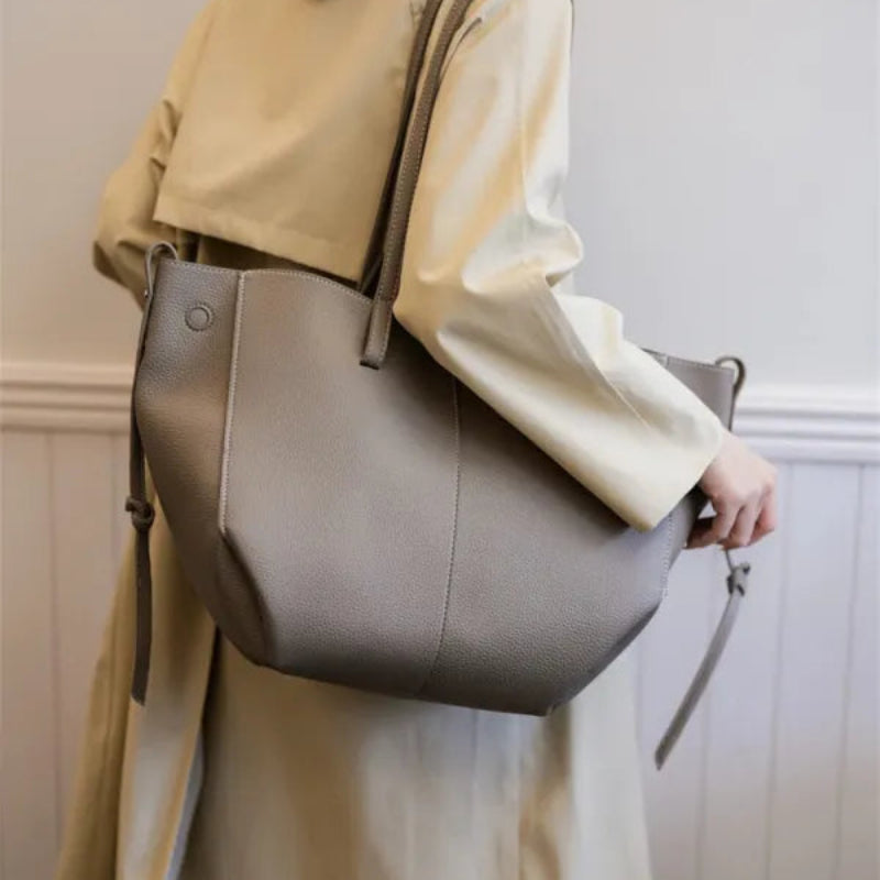 Grand sac à main cabas double porté Élodie