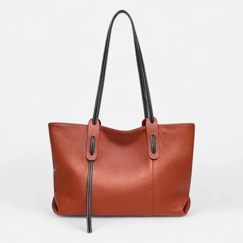 Grand sac à main cabas grainé Clara