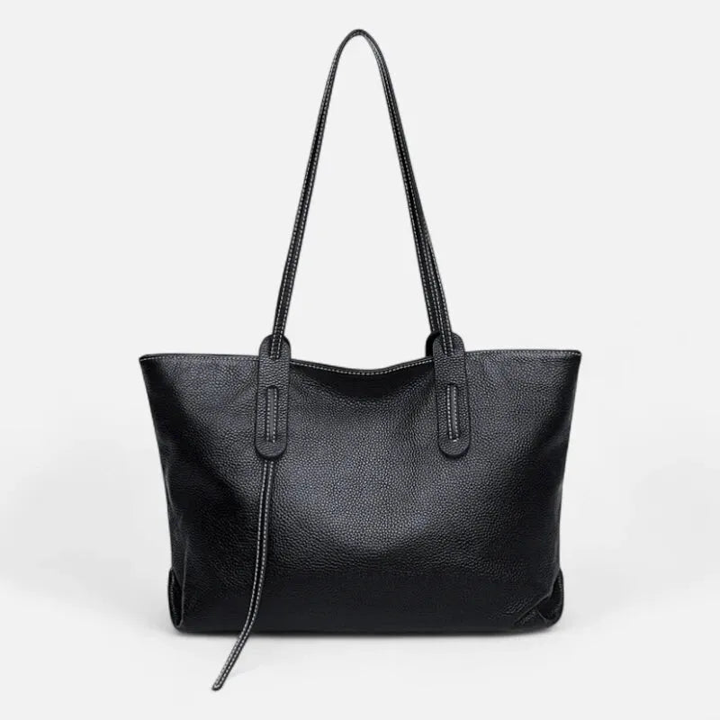 Grand sac à main cabas grainé Clara