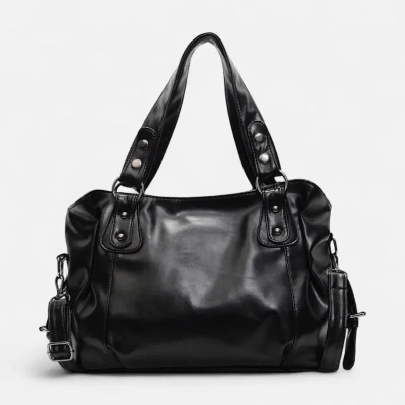 Grand sac à main de cours rétro souple à bandoulière Louise