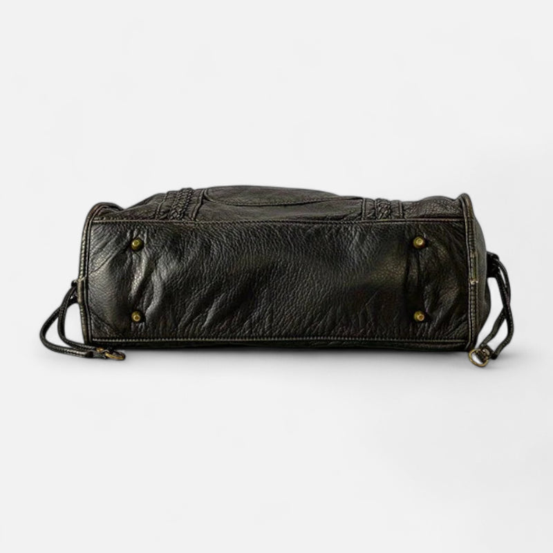 Grand sac à main de cours vintage à bandoulière Charlotte