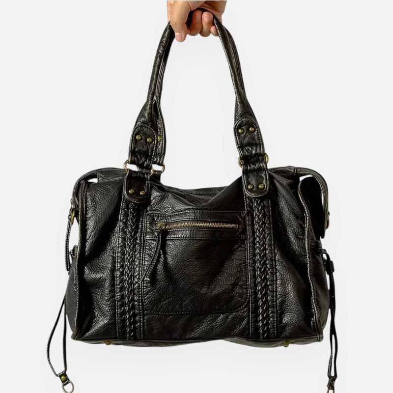 Grand sac à main de cours vintage à bandoulière Charlotte