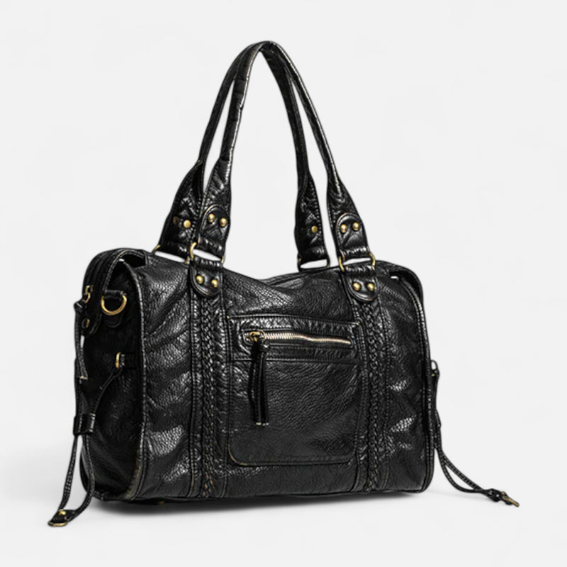 Grand sac à main de cours vintage à bandoulière Charlotte