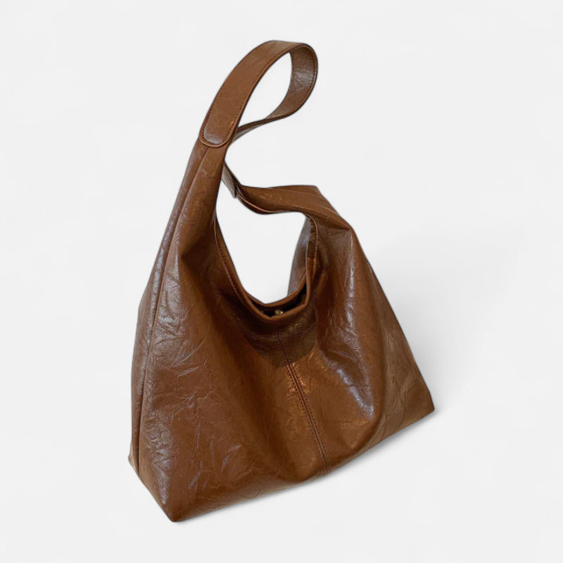 Grand sac à main hobo de cours avec sa pochette assortie Élodie
