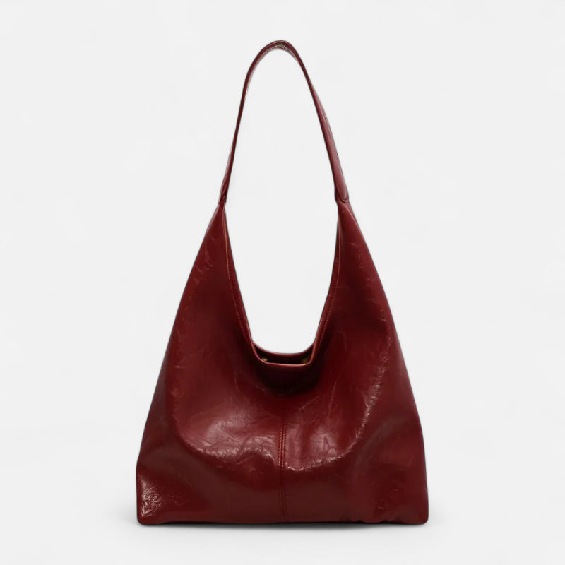 Grand sac à main hobo de cours avec sa pochette assortie Élodie