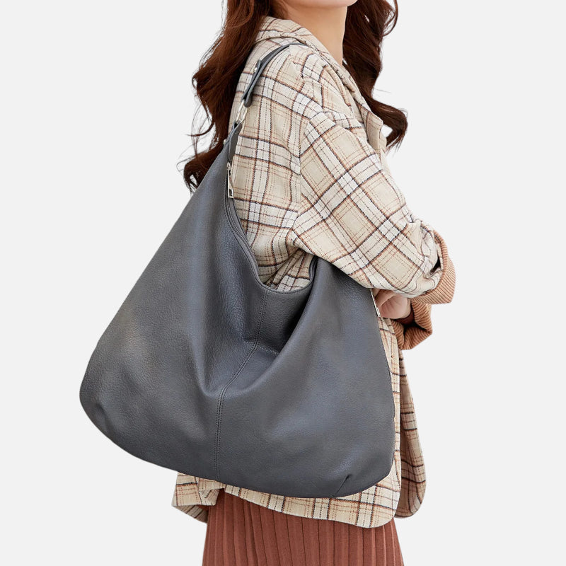 Grand sac à main hobo de cours souple Mila